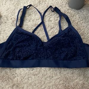 Aerie Navy Animal Print Bra